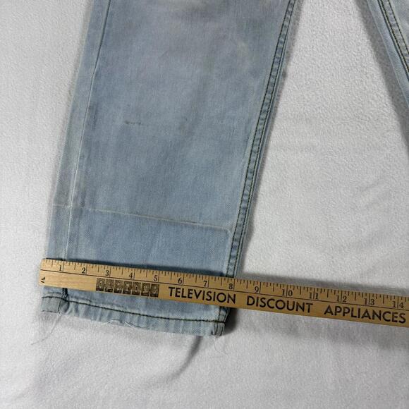 Wrangler Vintage Loose Fit Light Wash Jeans Youth 10 Husky 90s Denim Street Wear - Picture 3 of 9